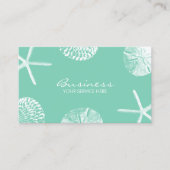 Beach Theme Seashells Stilvolle Mint Green Visitenkarte (Vorderseite)