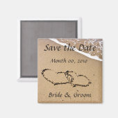 Beach Theme Speichern Sie die Datumsmagnete Magnet (Vorderseite/Rückseite)