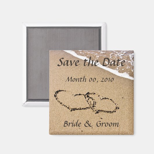 Beach Theme Speichern Sie die Datumsmagnete Magnet (Vorderseite/Rückseite)