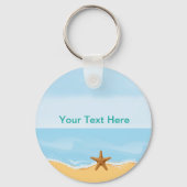Beach Theme Starfish Coastal Schlüsselanhänger (Vorderseite)