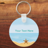 Beach Theme Starfish Coastal Schlüsselanhänger (Vorderseite)