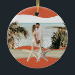 Beach Theme Starfish Foto Keramikornament<br><div class="desc">Foto-Verzierung für Urlaub Erinnerungen,  Hochzeitsgeschenke oder jeden Anlass zu bewahren. Fügen Sie Ihr eigenes Lieblings-Foto hinzu und ändern Sie den Text nach Bedarf wieder.</div>
