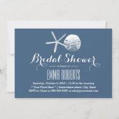 Beach Theme Starfish & Sand Dollar Brautparty Einladung (Vorderseite)