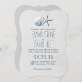 Beach Theme Starfish & Sand Dollar Hochzeit Einladung (Vorne/Hinten)