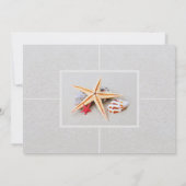 Beach Theme Starfish Seashell Probe Dinner Einladung (Rückseite)