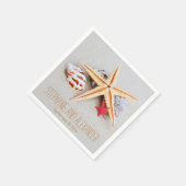 Beach Theme Starfish und Seashell Paper Napkins Serviette (Ecke)