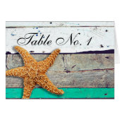 Beach Theme Starfish Wedding rustikal (Vorderseite (Horizontal))