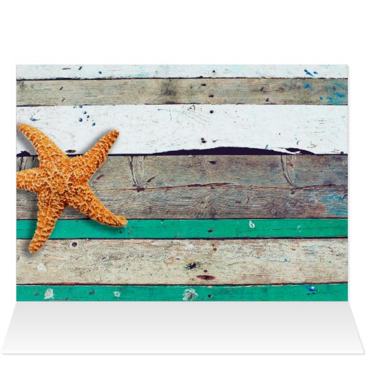Beach Theme Starfish Wedding rustikal (Innenansicht Horizontal (Oben))
