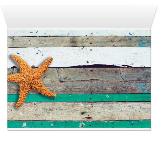 Beach Theme Starfish Wedding rustikal (Innenansicht Horizontal (Unten))