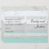 Beach Theme Starfish Wedding rustikal (Vorne/Hinten)