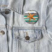 Beach Theme Starfish Wedding rustikal Button (Beispiel)