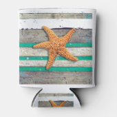 Beach Theme Starfish Wedding rustikal Dosenkühler (Vorderseite)
