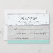 Beach Theme Starfish Wedding rustikal Einladung (Rückseite)