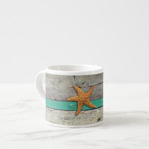 Beach Theme Starfish Wedding rustikal Espressotasse