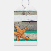 Beach Theme Starfish Wedding rustikal Geschenkanhänger (Vorderseite)