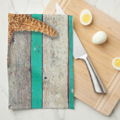 Beach Theme Starfish Wedding rustikal Geschirrtuch (Viertel Falte)