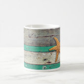 Beach Theme Starfish Wedding rustikal Kaffeetasse (Mittel)