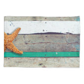 Beach Theme Starfish Wedding rustikal Kissenbezug (Rückseite)