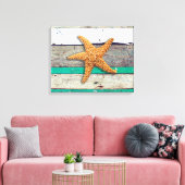 Beach Theme Starfish Wedding rustikal Leinwanddruck (Insitu (Wohnzimmer))