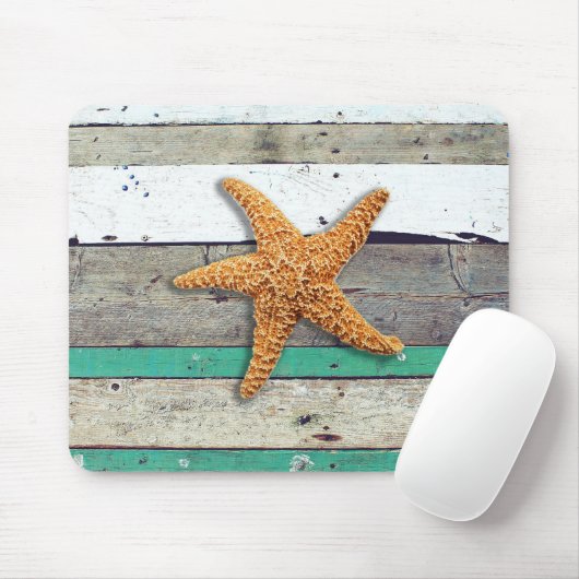 Beach Theme Starfish Wedding rustikal Mousepad (Mit Mouse)
