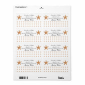 Beach Theme Sugar Starfish Pattern Wasserzeichen (Vorne)