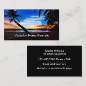 Beach Theme Urlaub Spezialist Visitenkarte (Vorne/Hinten)