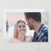 Beach Theme Verlobung Ankündigung Foto (Rückseite)