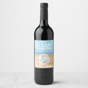 Beach Theme Vielen Dank Hochzeit Wein Labels Weinetikett