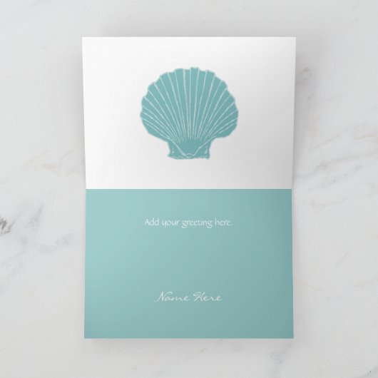 Beach Theme Vielen Dank Karten (Innenseite)