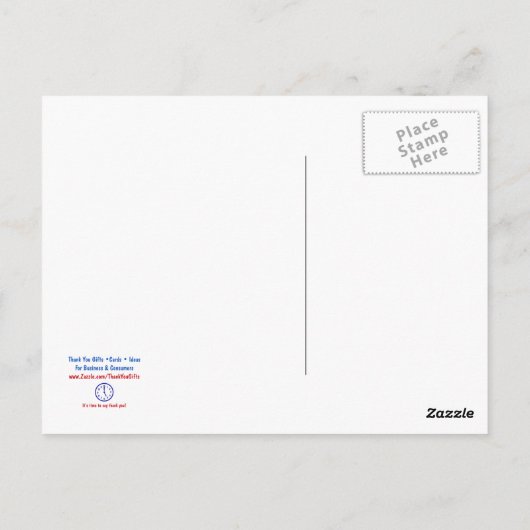 Beach Theme Vielen Dank Postkarten (Rückseite)