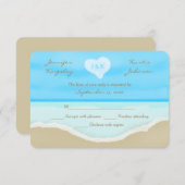 Beach Theme Wasserfarben UAWG Wedding Einladung (Vorne/Hinten)
