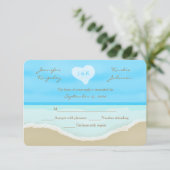 Beach Theme Wasserfarben UAWG Wedding Einladung (Stehend Vorderseite)