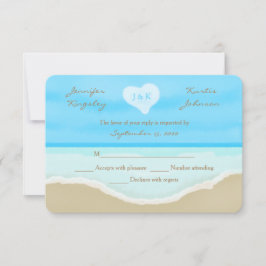 Beach Theme Wasserfarben UAWG Wedding Einladung
