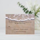 Beach Theme Wedding Response Card RSVP Karte (Stehend Vorderseite)