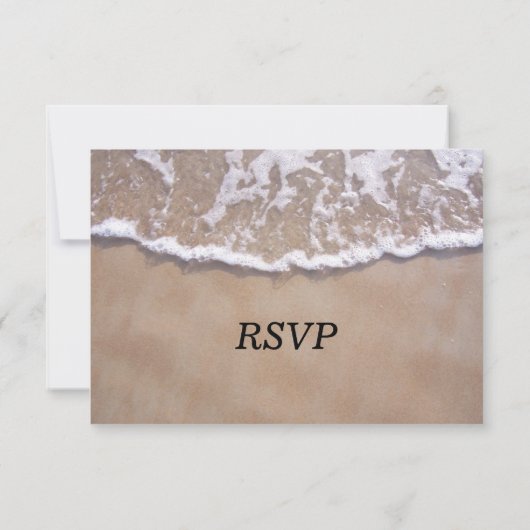 Beach Theme Wedding Response Card RSVP Karte (Rückseite)