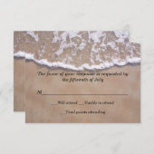 Beach Theme Wedding Response Card RSVP Karte (Vorne/Hinten)