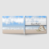 Beach Theme Wedding Rings Guest Book Gästebuch (Voll)