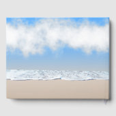 Beach Theme Wedding Rings Guest Book Gästebuch (Rückseite)