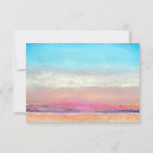 Beach Theme Wedding RSVP Card (Rückseite)