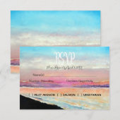 Beach Theme Wedding RSVP Card Karte (Vorne/Hinten)