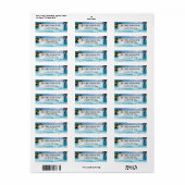 Beach Theme Wedding Rücksendeadresse (Vorne)