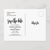 Beach Theme Wedding Save the Date Postcard Ankündigungspostkarte (Rückseite)