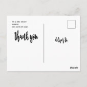 Beach Theme Wedding Vielen Dank Postcard Postkarte (Rückseite)