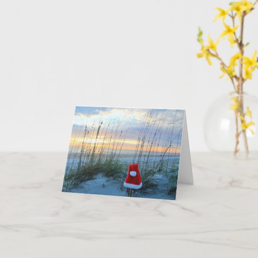 Beach Theme Weihnachtskarte Karte (Gelbe Blume)