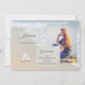 Beach Themed Class of 2025 Abschluss Foto Einladung (Vorderseite)