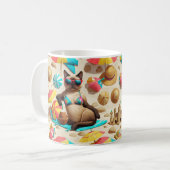 Beach themed for Siamese Cat Lovers Party Kaffeetasse (Vorderseite Links)