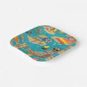 Beach themed for Siamese Cat Lovers Party Pappteller (Gewinkelt)