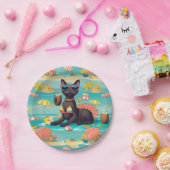  Beach themed for Siamese Cat Lovers Party Pappteller (Party)