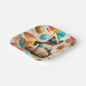  Beach themed for Siamese Cat Lovers Party Pappteller (Gewinkelt)