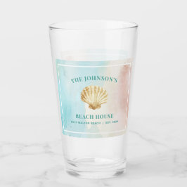 Beach Themed Glass Tumbler